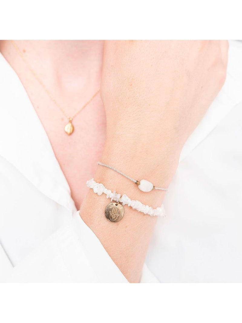 Gemstone card bracelet