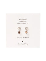 A Beautiful Story MINI COIN gold earrings smokey quartz