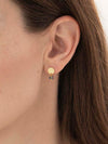 A Beautiful Story MINI COIN labradorite gold earrings