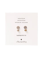 A Beautiful Story MINI COIN silver earrings labradorite