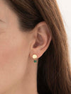 A Beautiful Story MINI COIN aventurine gold earrings