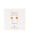 A Beautiful Story MINI COIN moonstone gold earrings