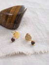 A Beautiful Story MINI COIN tiger eye gold earrings