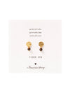 A Beautiful Story MINI COIN tiger eye gold earrings