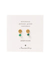 A Beautiful Story MINI COIN aventurine gold earrings