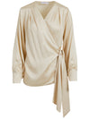 Coster Copenhagen Blouse with wrap effect Creme