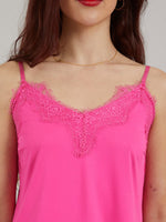 Coster Copenhagen CC Heart lace top Hot pink