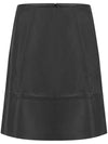 Coster Copenhagen A-line leather skirt Black