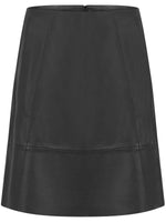 Coster Copenhagen A-line leather skirt Black