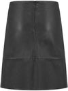 Coster Copenhagen A-line leather skirt Black