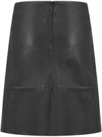 Coster Copenhagen A-line leather skirt Black