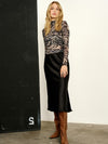 Coster Copenhagen SKYLER sateen skirt black