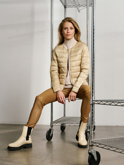 Coster Copenhagen CC Heart quilted jacket Sand