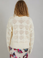 Coster Copenhagen Knit with pointelle in seawool Creme