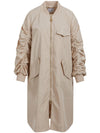 Coster Copenhagen Long bomber jacket Creme