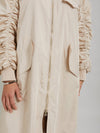 Coster Copenhagen Long bomber jacket Creme