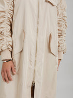 Coster Copenhagen Long bomber jacket Creme