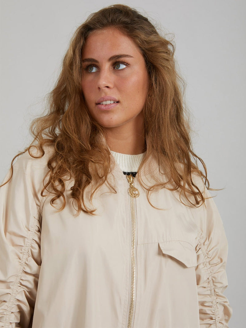 Coster Copenhagen Long bomber jacket Creme