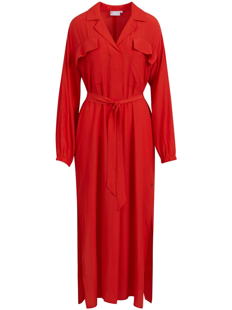 Coster Copenhagen Long shirt dress Lipstick red