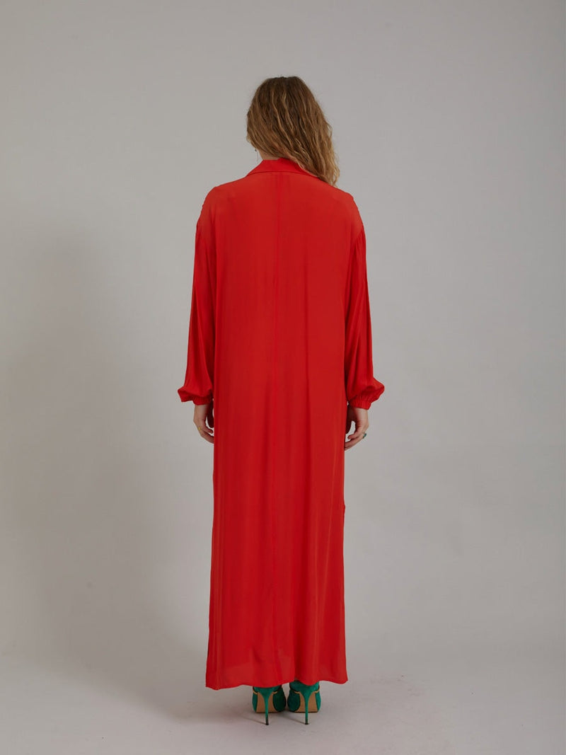 Coster Copenhagen Long shirt dress Lipstick red