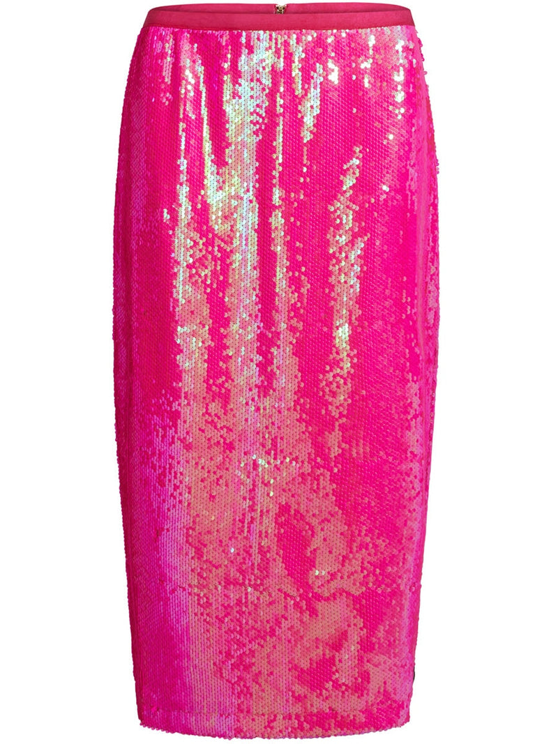 Coster Copenhagen Long skirt in sequins Neon pink
