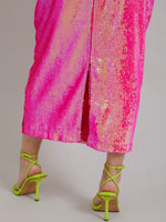 Coster Copenhagen Long skirt in sequins Neon pink