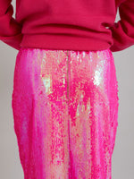 Coster Copenhagen Long skirt in sequins Neon pink