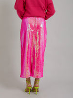 Coster Copenhagen Long skirt in sequins Neon pink