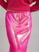 Coster Copenhagen Long skirt in sequins Neon pink