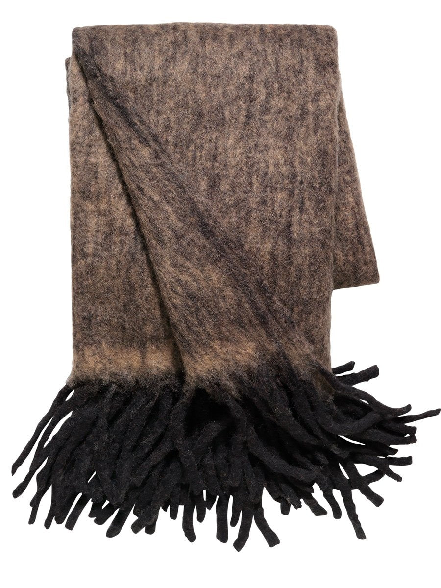 Cozy Living MATHEA throw värissä nougat musta