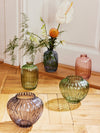 Cozy Living Vase with grooves green