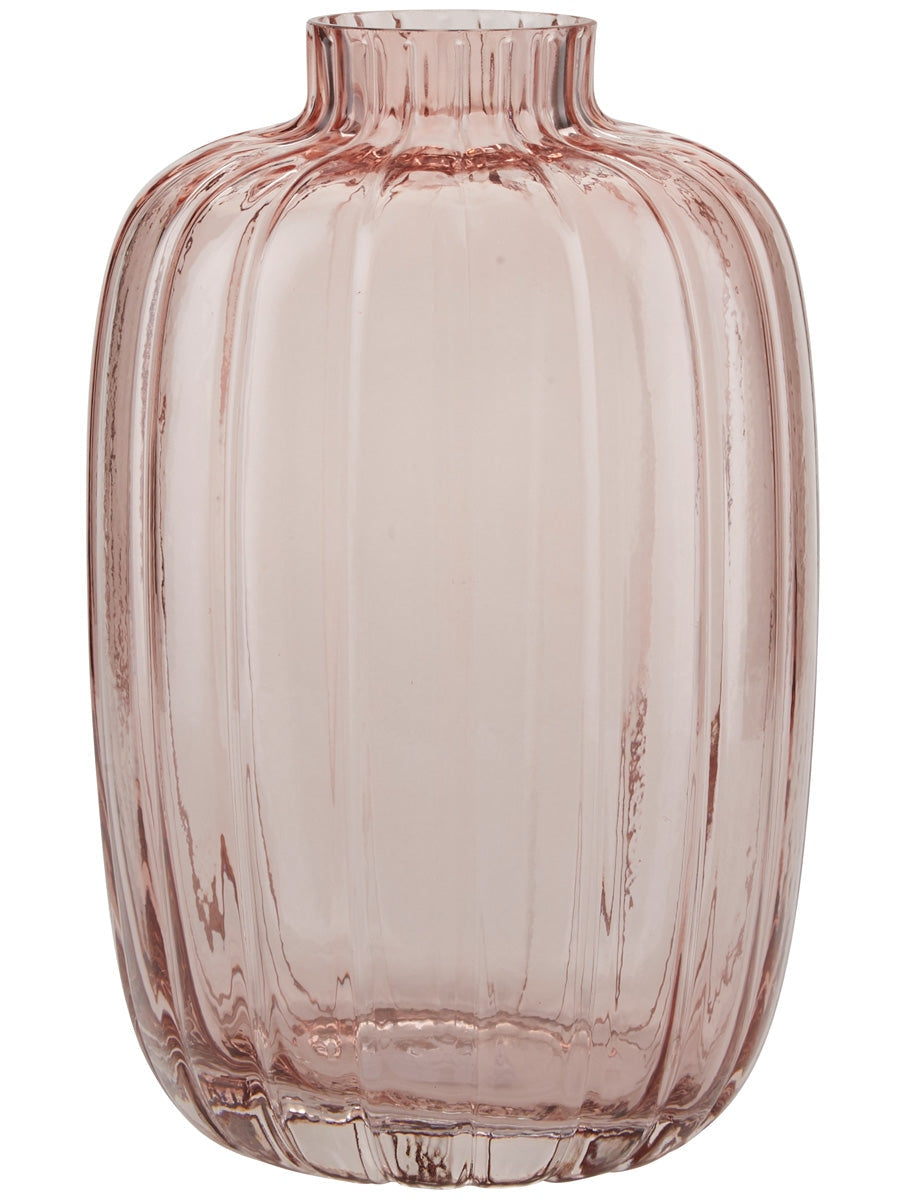 Cozy Living Vase with grooves rose