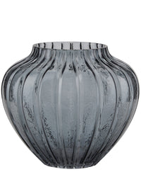 Cozy Living Vase with large grooves smoke