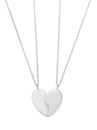 Edblad Friendship Heart Necklace Kids Steel ystäväkoru hopea