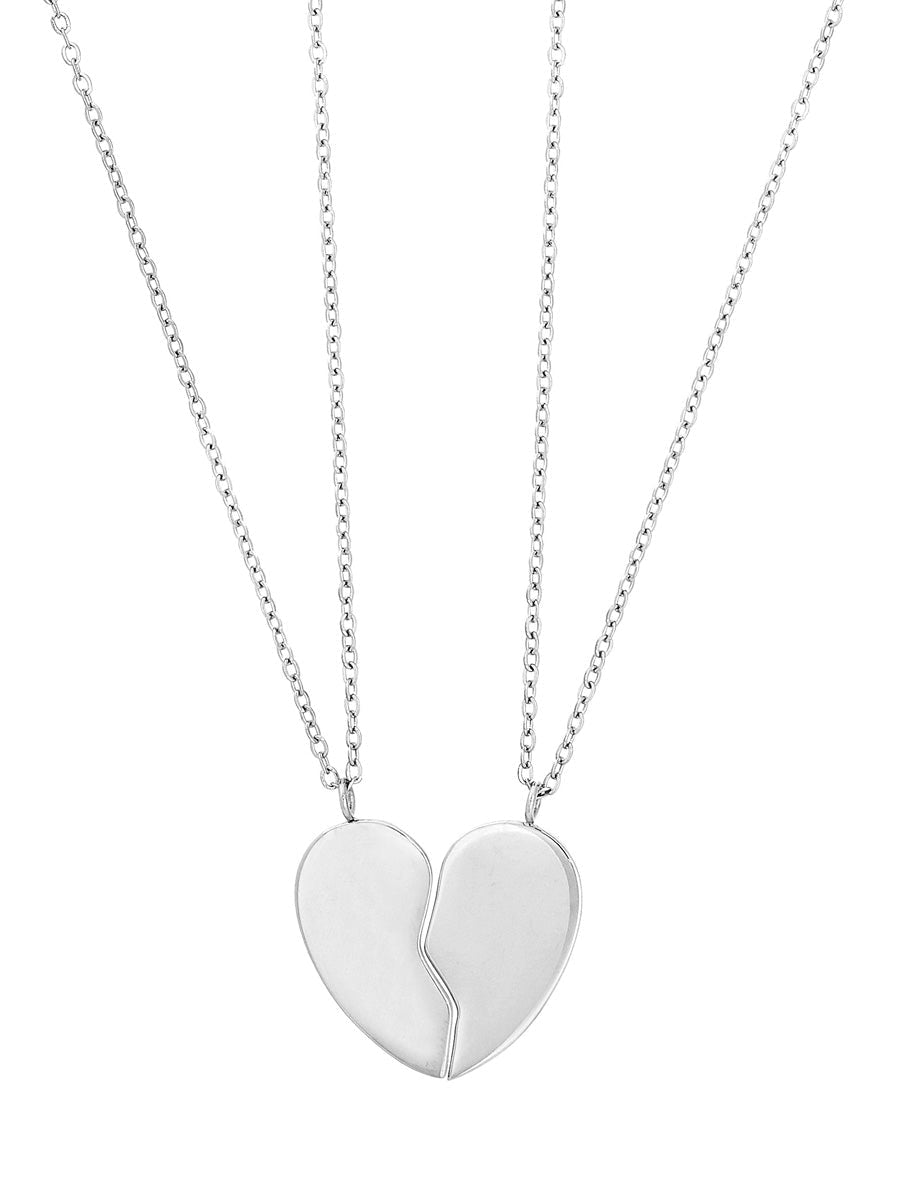 Edblad Friendship Heart Necklace Kids Steel ystäväkoru hopea