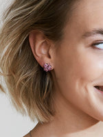 Edblad Heart Sparkle Studs Pink Steel