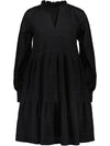 Gauhar Helsinki Long sleeve ruffled dress black