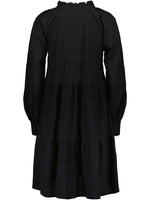 Gauhar Helsinki Long sleeve ruffled dress black