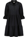 Gauhar Ruffled Dress Black