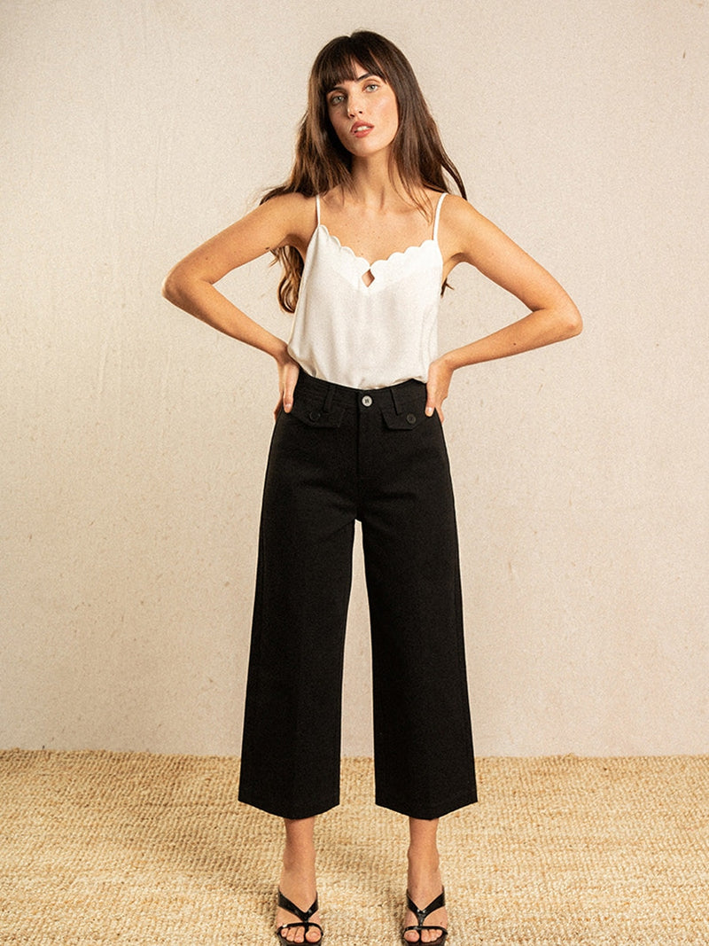 Grace & Mila Image woven top Ecru
