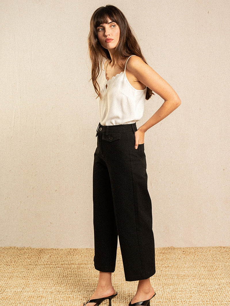 Grace & Mila Image woven top Ecru