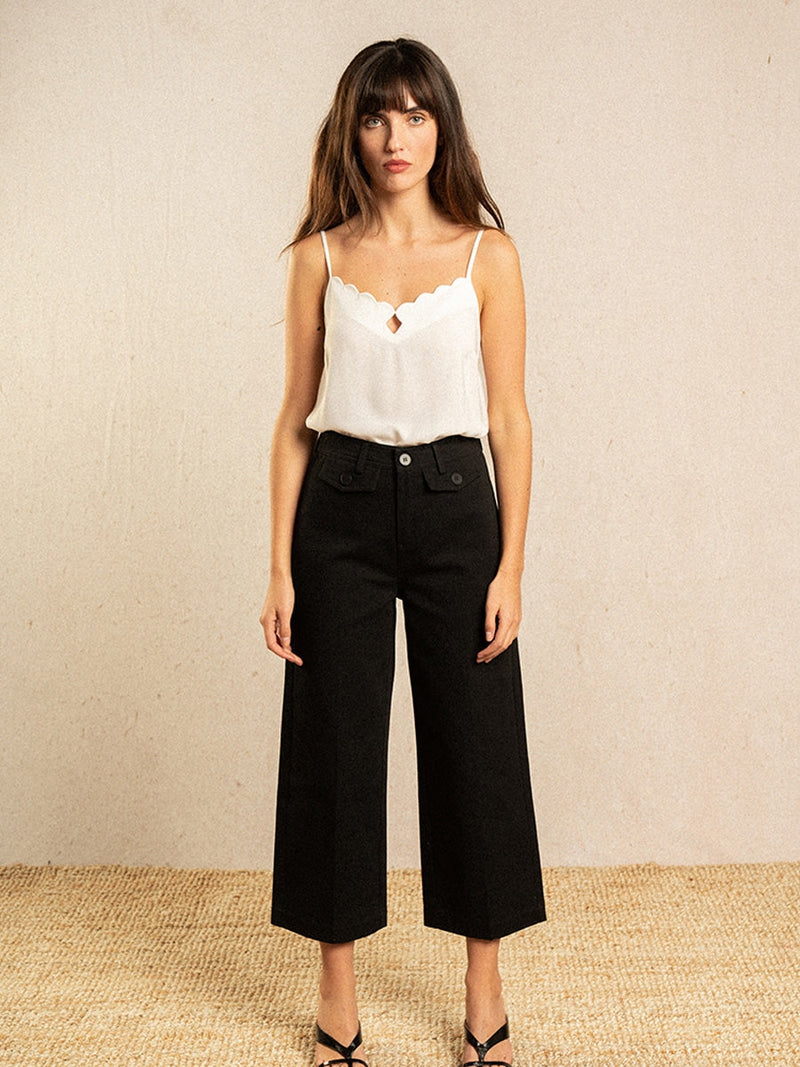 Grace & Mila Image woven top Ecru