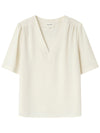 Grace & Mila India woven top Ecru