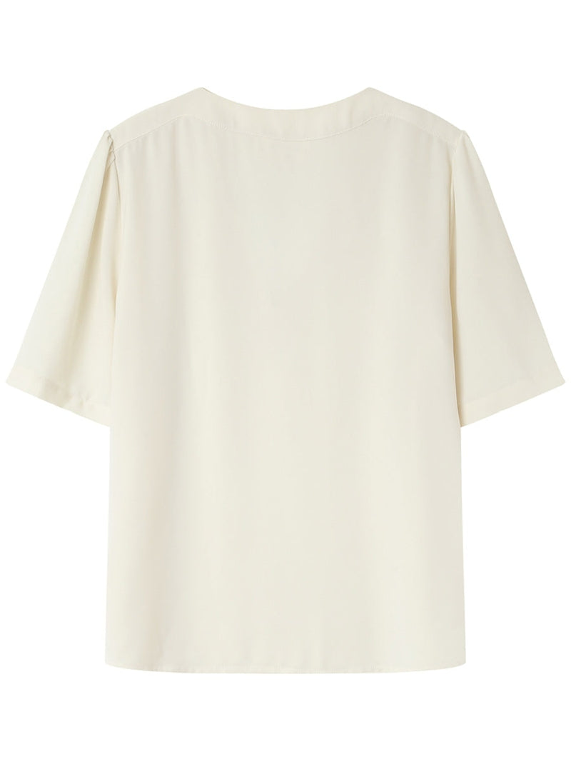 Grace & Mila India woven top Ecru