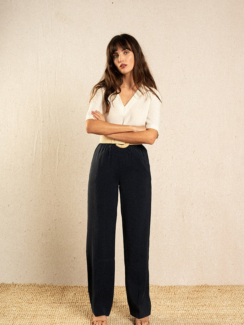 Grace & Mila India woven top Ecru