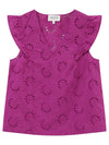 Grace & Mila Jordi Woven Top Pivoine