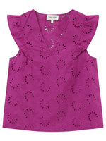 Grace & Mila Jordi Woven Top Pivoine