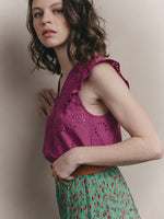 Grace & Mila Jordi Woven Top Pivoine
