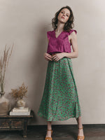 Grace & Mila Jordi Woven Top Pivoine