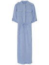 Gustav Denmark Britney Long Bias Cut Dress Xenon Blue